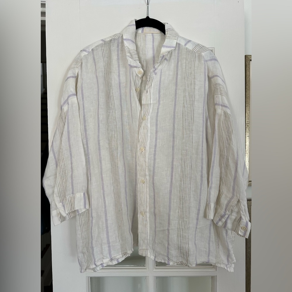 CP SHADES linen button down.